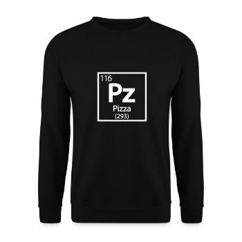 Pizza Element - Periodic Table - Unisex Sweatshirt - black - Front - Alina (178cm) & Michal (187cm)