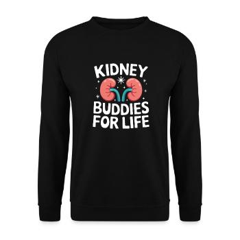 Nierenspender Niere Organspender - Unisex Pullover - Schwarz - Vorne - Alina (178cm) & Michal (187cm)