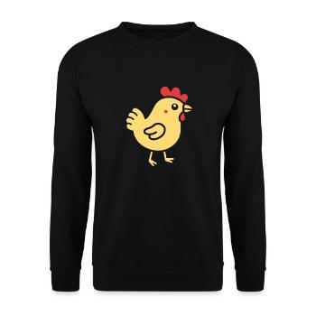 Chicken - Unisex Sweatshirt - black - Front - Alina (178cm) & Michal (187cm)