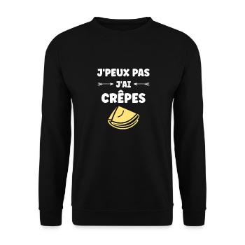 crêpe - Sweat-shirt Unisexe - noir - Devant - Alina (178cm) & Michal (187cm)