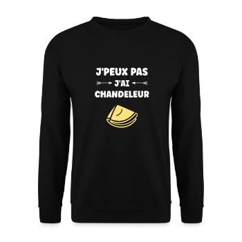 crêpe - Sweat-shirt Unisexe - noir - Devant - Alina (178cm) & Michal (187cm)