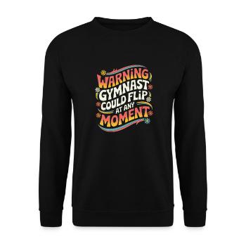 Turnen Turner Gymnastik - Unisex Pullover - Schwarz - Vorne - Alina (178cm) & Michal (187cm)