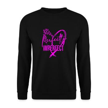 happy quotes positive quote cute love positivity - Unisex Sweatshirt - black - Front - Alina (178cm) & Michal (187cm)