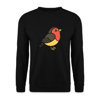 robin BIRD - Unisex Sweatshirt - black - Front - Alina (178cm) & Michal (187cm)