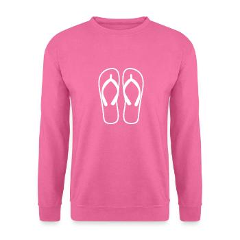 Tongs - Sweat-shirt Unisexe - rose - Devant