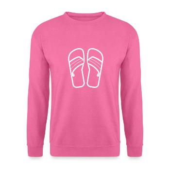 Tongs - Sweat-shirt Unisexe - rose - Devant