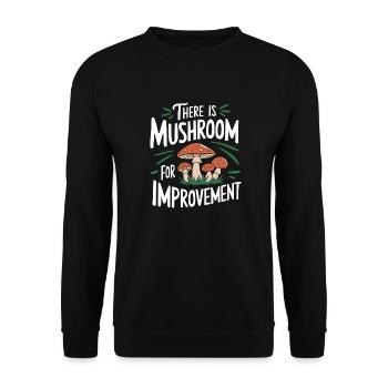 Mushroom Mushrooms Funghi Mushroom - Unisex Sweatshirt - black - Front - Alina (178cm) & Michal (187cm)