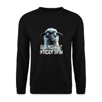 Don't look at me in that tone, funny sheep - Unisex Sweatshirt - black - Front - Alina (178cm) & Michal (187cm)
