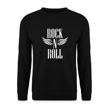 Rock'n'Roll-Logo - Unisex Pullover - Schwarz - Vorne - Alina (178cm) & Michal (187cm)