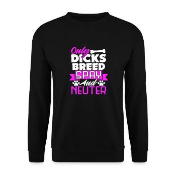 Rescue Dog - Unisex Sweatshirt - black - Front - Alina (178cm) & Michal (187cm)