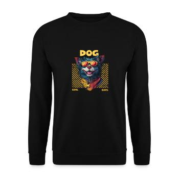 Cool Animals - Cool Dog Boy - Unisex Sweatshirt - black - Front - Alina (178cm) & Michal (187cm)