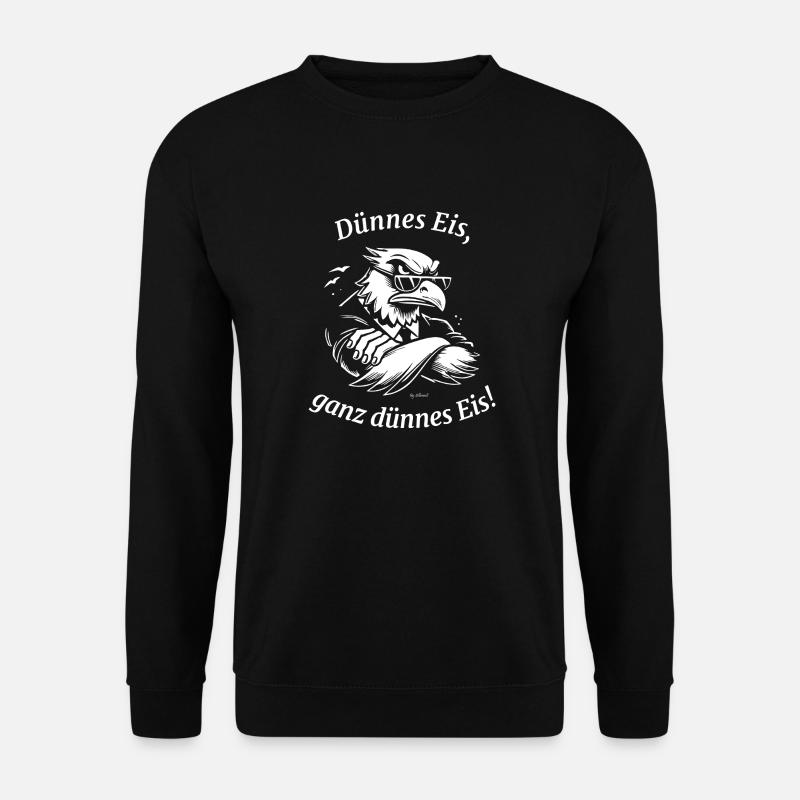Dünnes Eis - Unisex Pullover - Schwarz