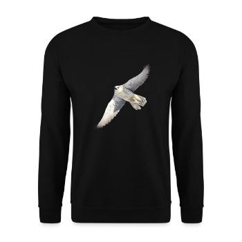 GyrFalcoin flight - Unisex Sweatshirt - black - Front - Alina (178cm) & Michal (187cm)