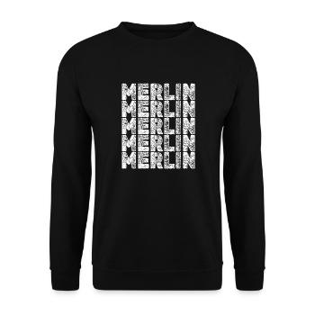 Héros Merlin - Sweat-shirt Unisexe - noir - Devant - Alina (178cm) & Michal (187cm)
