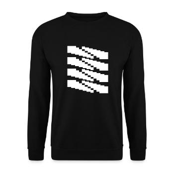 pixel pattern design - Unisex Sweatshirt - black - Front - Alina (178cm) & Michal (187cm)