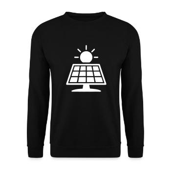 Solar Panels Photovoltaic System - Unisex Sweatshirt - black - Front - Alina (178cm) & Michal (187cm)