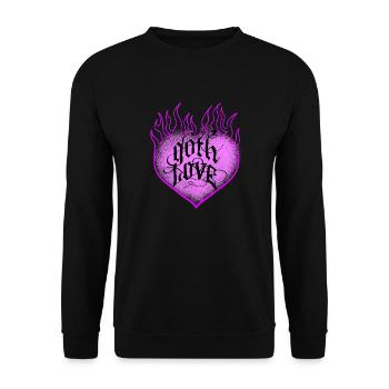 L’amour gothique - Sweat-shirt Unisexe - noir - Devant - Alina (178cm) & Michal (187cm)