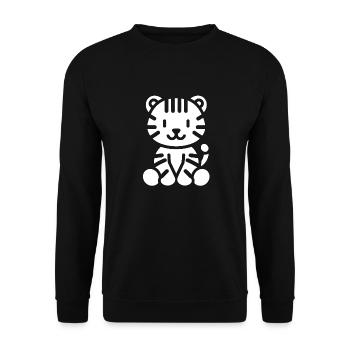 Tiger - Unisex Sweatshirt - black - Front - Alina (178cm) & Michal (187cm)