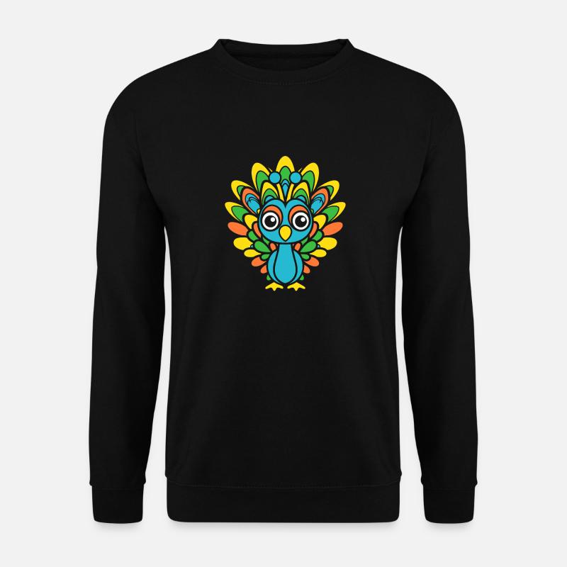 Pfau - Unisex Pullover - Schwarz