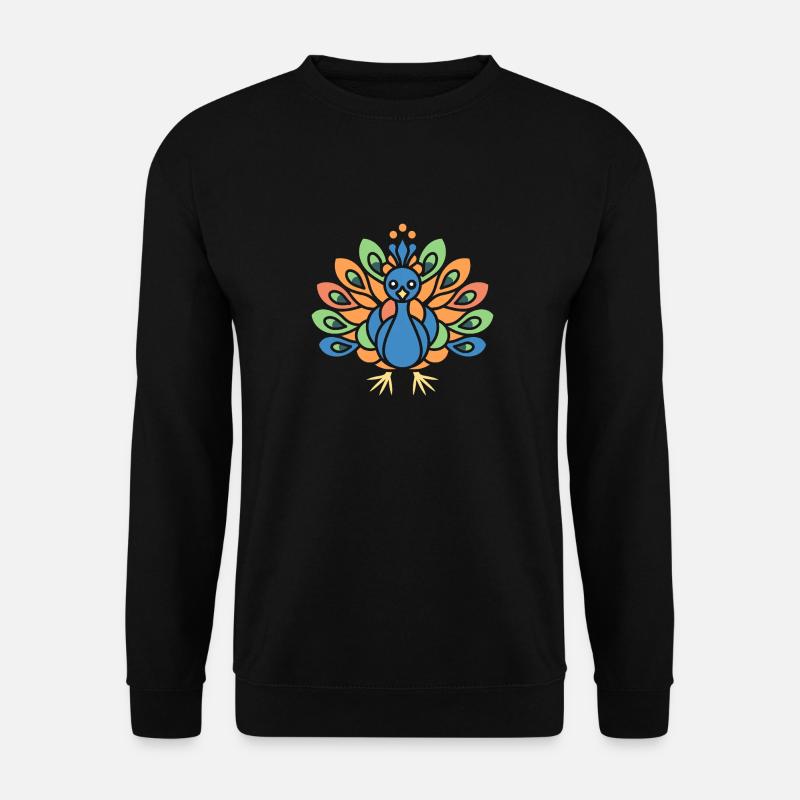Pfau - Unisex Pullover - Schwarz