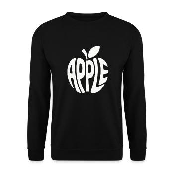 Apple - Cool Fruit Logo - Unisex Sweatshirt - black - Front - Alina (178cm) & Michal (187cm)