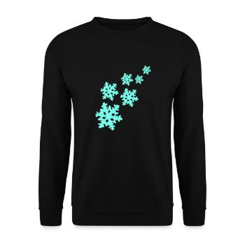 flocon de neige - Sweat-shirt Unisexe - noir - Devant - Alina (178cm) & Michal (187cm)