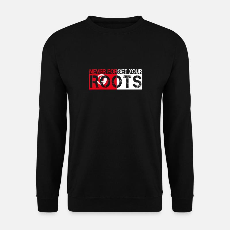 never forget your roots love Tunesien - Unisex Pullover - Schwarz