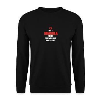 Gift it sa thing birthday understand MARIOLA - Unisex Sweatshirt - black - Front - Alina (178cm) & Michal (187cm)