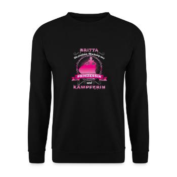 Cadeau Mélange parfait de princesse Britta - Sweat-shirt Unisexe - noir - Devant - Alina (178cm) & Michal (187cm)