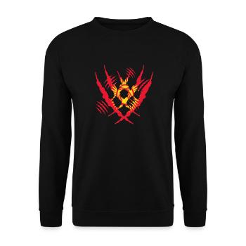 Claw griffe worn fissures x maison fier Kirgis - Sweat-shirt Unisexe - noir - Devant - Alina (178cm) & Michal (187cm)