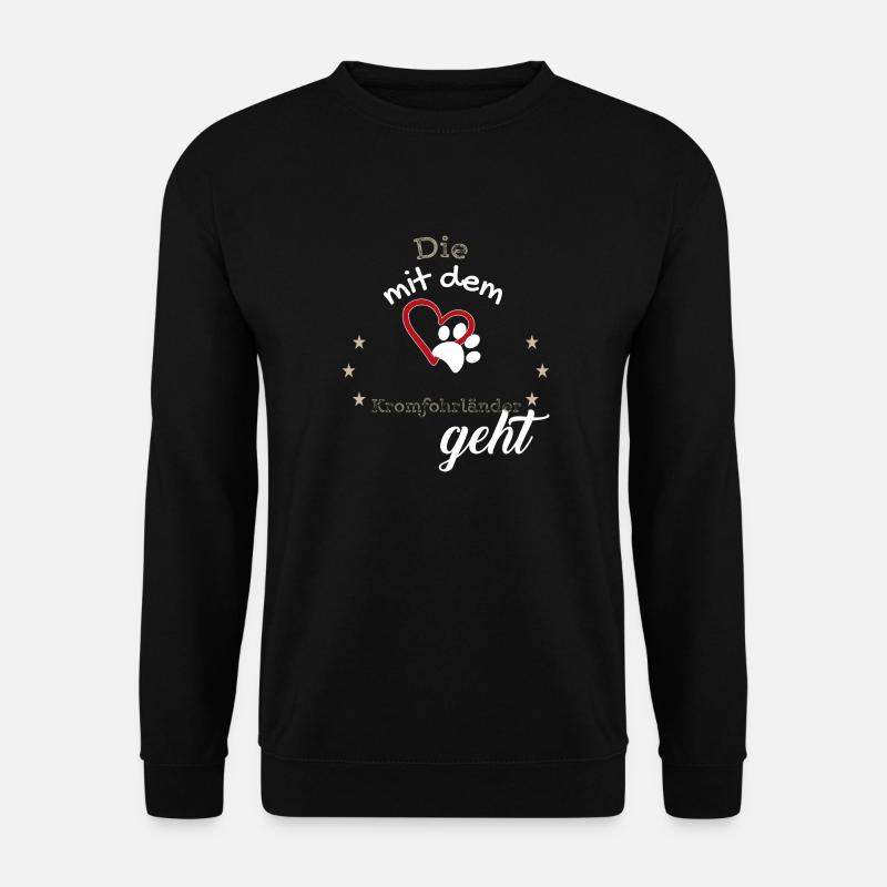 Die mit dem Kromfohrländer geht Hund Geschenk - Unisex Pullover - Schwarz