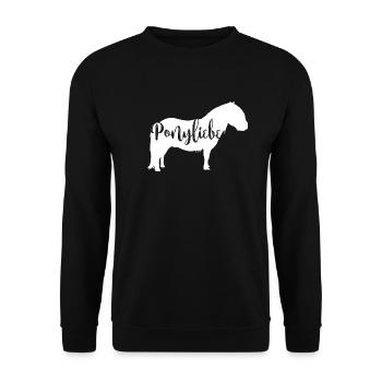 Pony Ponyliebe - Unisex Pullover - Schwarz - Vorne - Alina (178cm) & Michal (187cm)