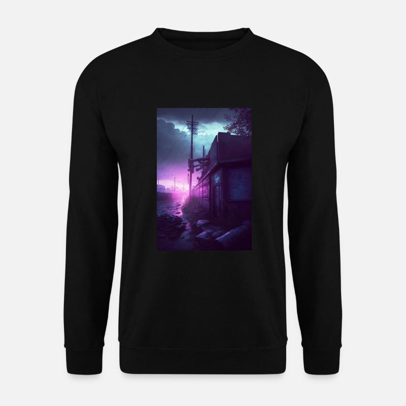 Verfallene Tankstelle von Ihrem Unterbewusstsein - Unisex Pullover - Schwarz