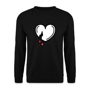 Amour sanglant - Sweat-shirt Unisexe - noir - Devant - Alina (178cm) & Michal (187cm)