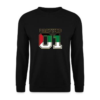 roi frère frère 01 partenaire palestine palestinien Ter - Sweat-shirt Unisexe - noir - Devant - Alina (178cm) & Michal (187cm)