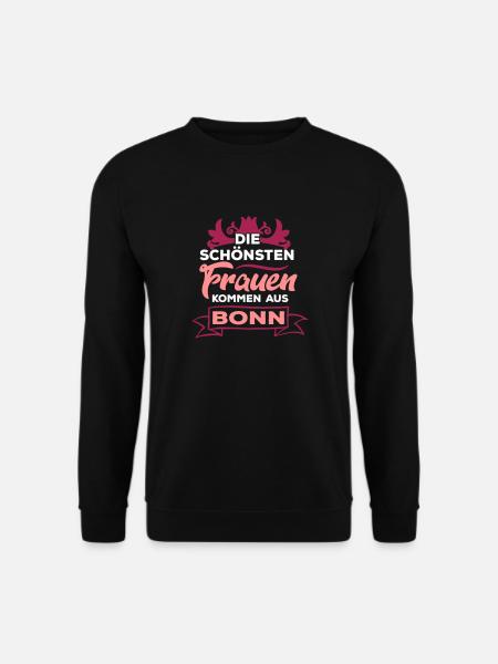 Die schönsten Frauen kommen aus Bonn - SHIRTBUBBLE - Unisex Pullover - Schwarz