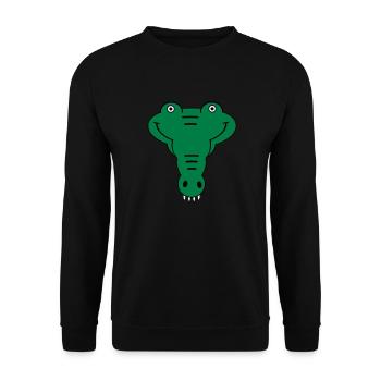 alligator - Unisex Sweatshirt - black - Front - Alina (178cm) & Michal (187cm)