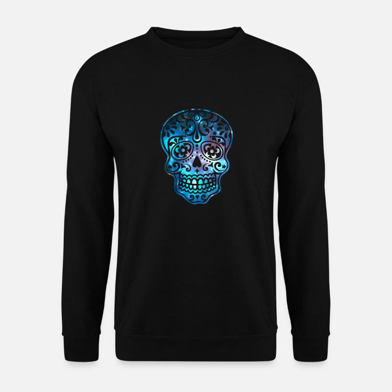 Sugar Skull, Crâne, Space, Galaxy Style - Sweat-shirt Unisexe - noir