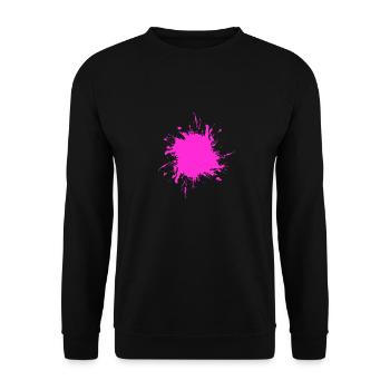 Tache de peinture éclaboussé de saleté rose sale - Sweat-shirt Unisexe - noir - Devant - Alina (178cm) & Michal (187cm)