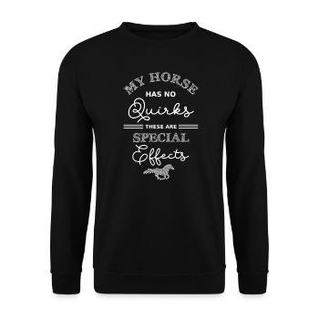 Mon cheval n’a pas de bizarreries, ce sont des effets spéciaux - Sweat-shirt Unisexe - noir - Devant - Alina (178cm) & Michal (187cm)