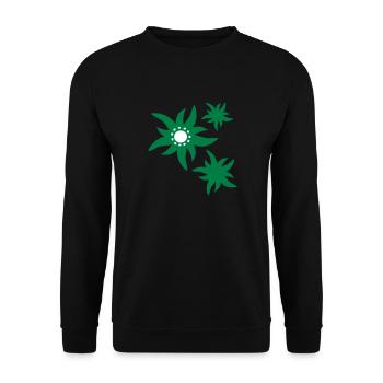 3 fleurs Fleurs d'Edelweiss - Sweat-shirt Unisexe - noir - Devant - Alina (178cm) & Michal (187cm)