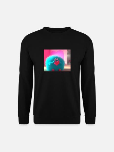 Monster mit Herz - Unisex Pullover - Schwarz