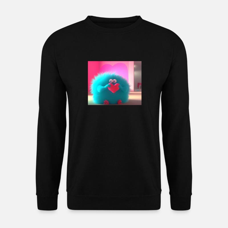 Monster mit Herz - Unisex Pullover - Schwarz