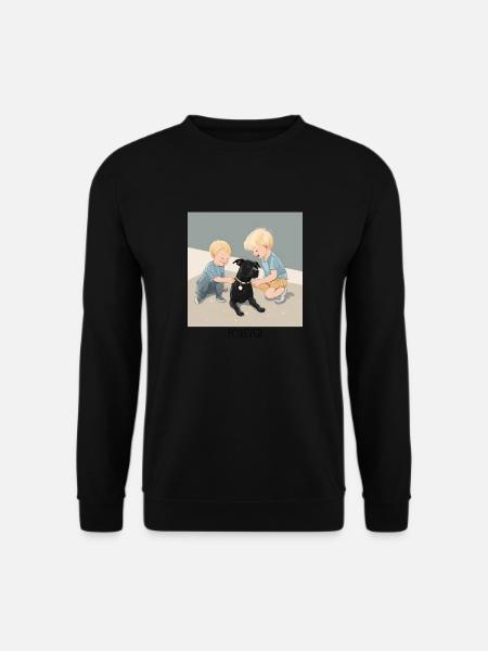Le chien et ses enfants - Sweat-shirt Unisexe - noir