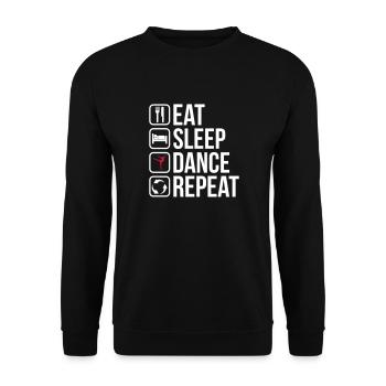 Eat Sleep Dance Repeat - Unisex Sweatshirt - black - Front - Alina (178cm) & Michal (187cm)