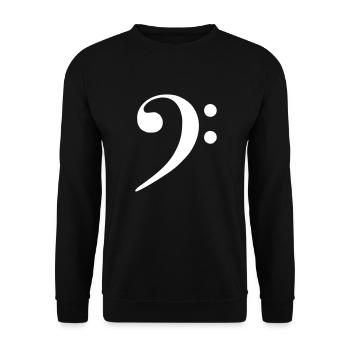 Bass Clef - Unisex Sweatshirt - black - Front - Alina (178cm) & Michal (187cm)