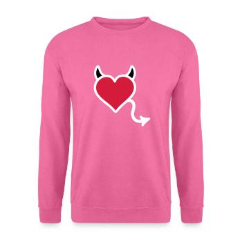 Devil devil heart - Unisex Sweatshirt - pink - Front