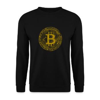 BITCOIN GOLD - Unisex Sweatshirt - black - Front - Alina (178cm) & Michal (187cm)