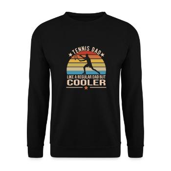 Tennis Dad Like A Regular Dad But Cooler Vintage - Unisex Sweatshirt - black - Front - Alina (178cm) & Michal (187cm)
