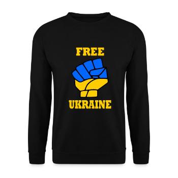 Free ukraine - Unisex Sweatshirt - black - Front - Alina (178cm) & Michal (187cm)
